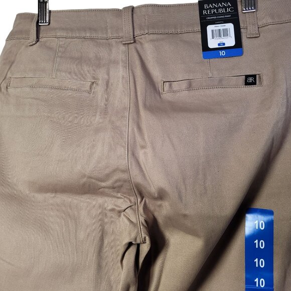 Banana Republic Women's Cropped Chino Pants Beige Size 10 - Picture 3 of 12